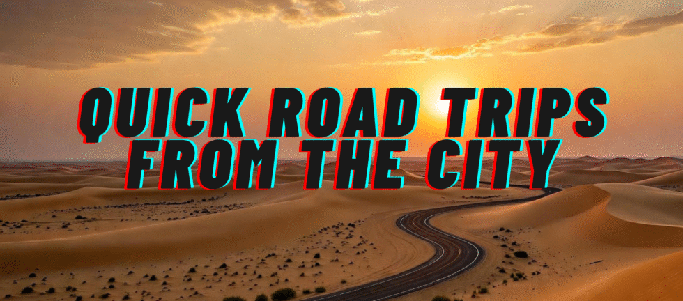 Scenic Desert Drive at Sunset from Kuwait