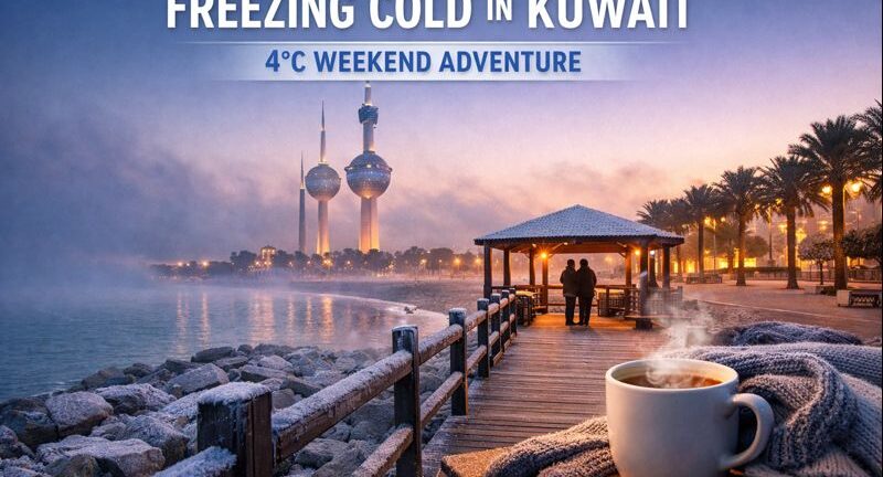 Freezing cold hits Kuwait at 4°C! Discover the best places to visit, cozy cafés, outdoor spots, and weekend activities to enjoy this rare winter weather in Kuwait.